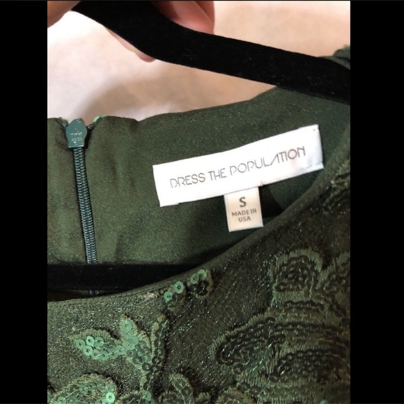 EUC Dress the Population Grace A-Line Dress‎ in Hunter Green [SZ Small ] - Picture 8 of 8